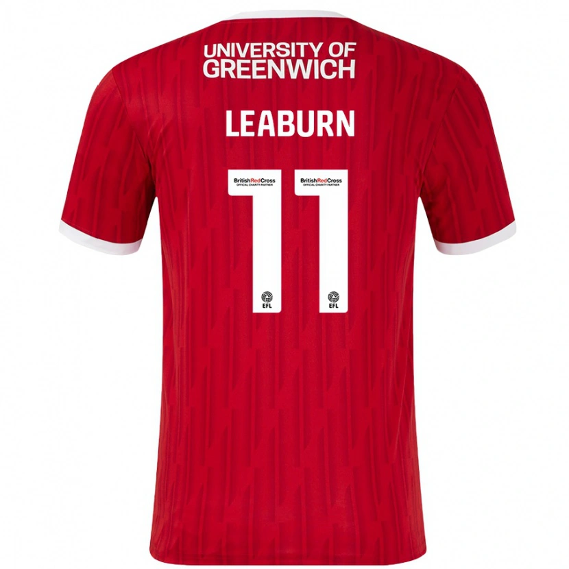 Danxen Niño Camiseta Miles Leaburn #11 Rojo Blanco 1ª Equipación 2024/25 La Camisa México