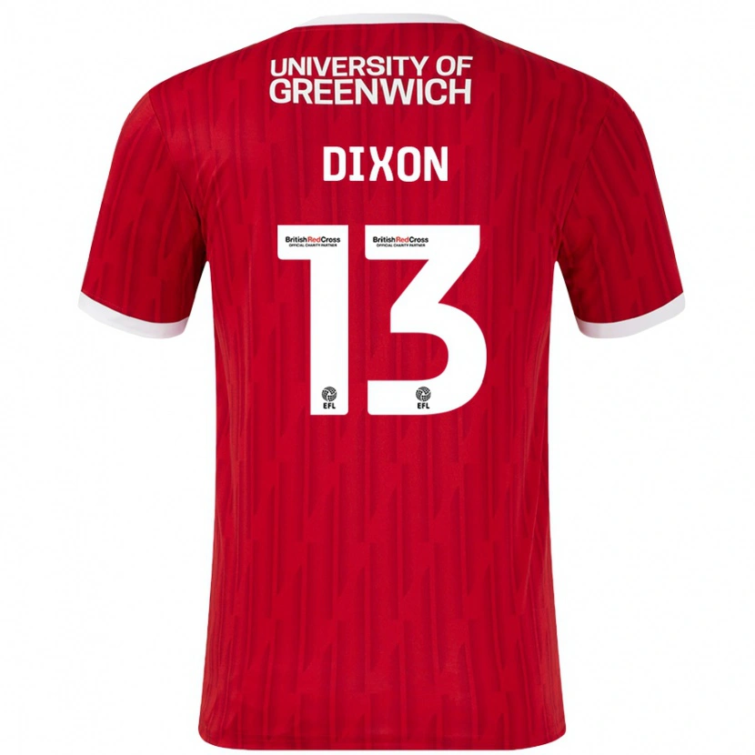 Danxen Niño Camiseta Kaheim Dixon #13 Rojo Blanco 1ª Equipación 2024/25 La Camisa México