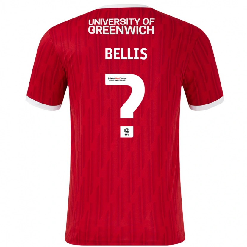 Danxen Niño Camiseta Reece Bellis #0 Rojo Blanco 1ª Equipación 2024/25 La Camisa México