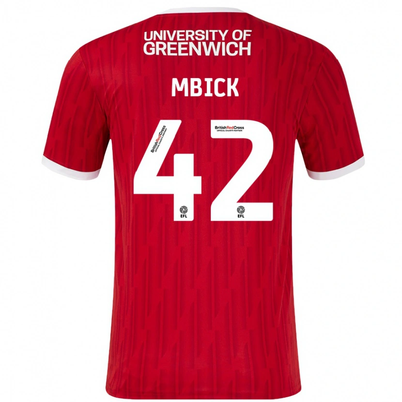 Danxen Niño Camiseta Micah Mbick #42 Rojo Blanco 1ª Equipación 2024/25 La Camisa México