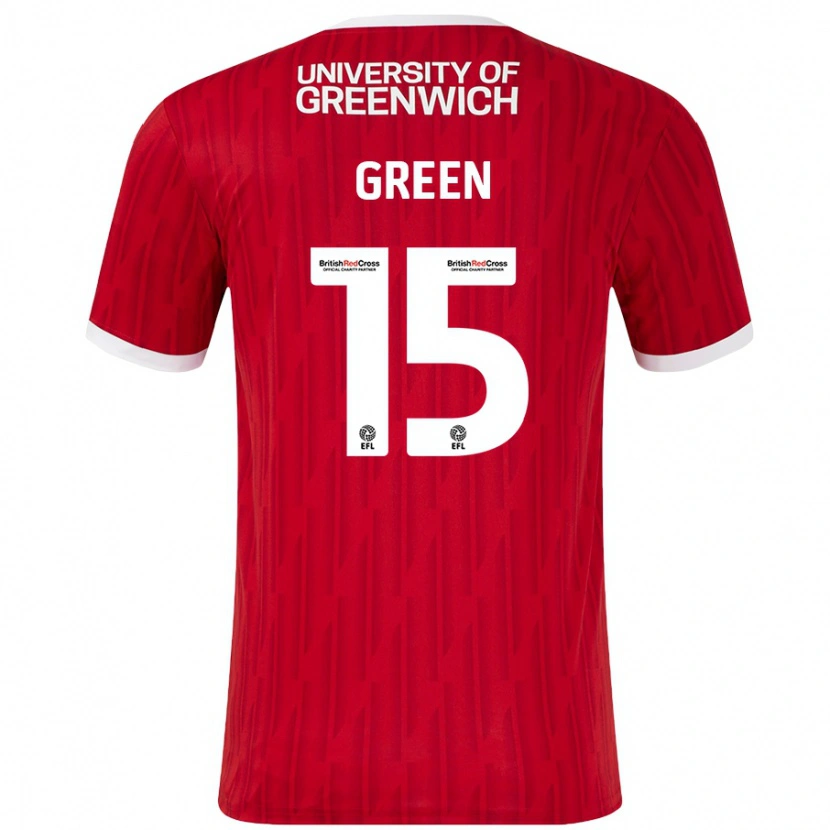 Danxen Niño Camiseta Kayleigh Green #15 Rojo Blanco 1ª Equipación 2024/25 La Camisa México