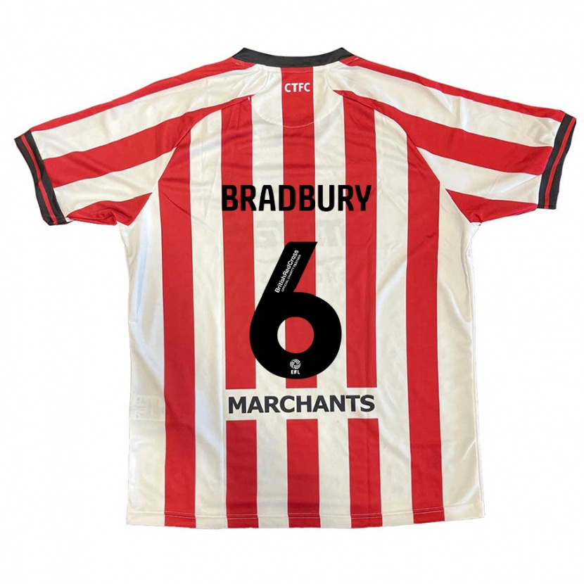 Danxen Niño Camiseta Tom Bradbury #6 Rojo Blanco 1ª Equipación 2024/25 La Camisa México