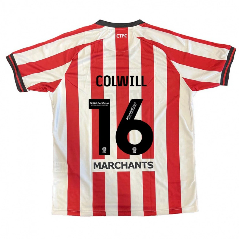 Danxen Niño Camiseta Joel Colwill #16 Rojo Blanco 1ª Equipación 2024/25 La Camisa México