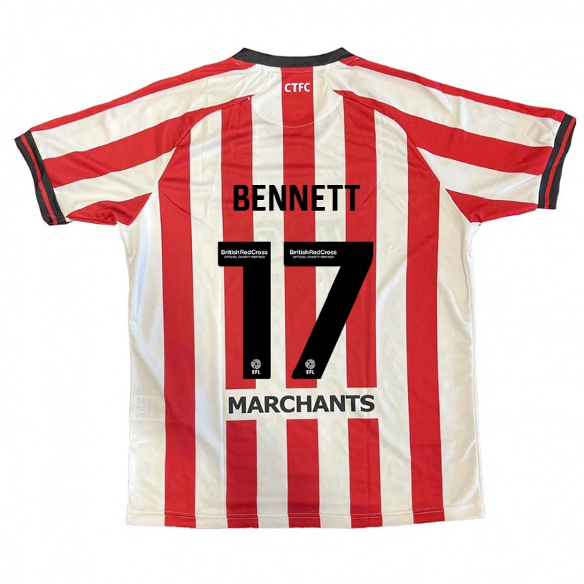 Danxen Niño Camiseta Scot Bennett #17 Rojo Blanco 1ª Equipación 2024/25 La Camisa México