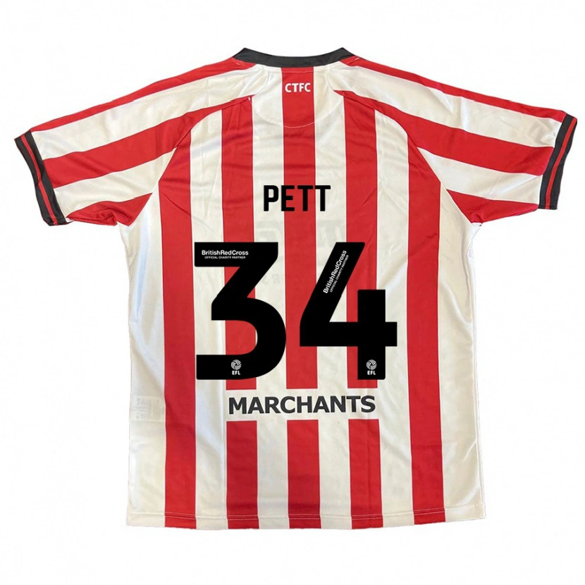 Danxen Niño Camiseta Tom Pett #34 Rojo Blanco 1ª Equipación 2024/25 La Camisa México