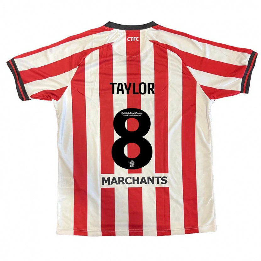 Danxen Niño Camiseta Charlie Taylor #8 Rojo Blanco 1ª Equipación 2024/25 La Camisa México