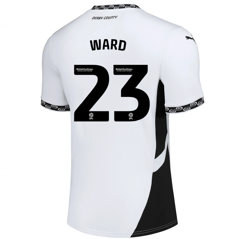 Danxen Niño Camiseta Joe Ward #23 Blanco Negro 1ª Equipación 2024/25 La Camisa México