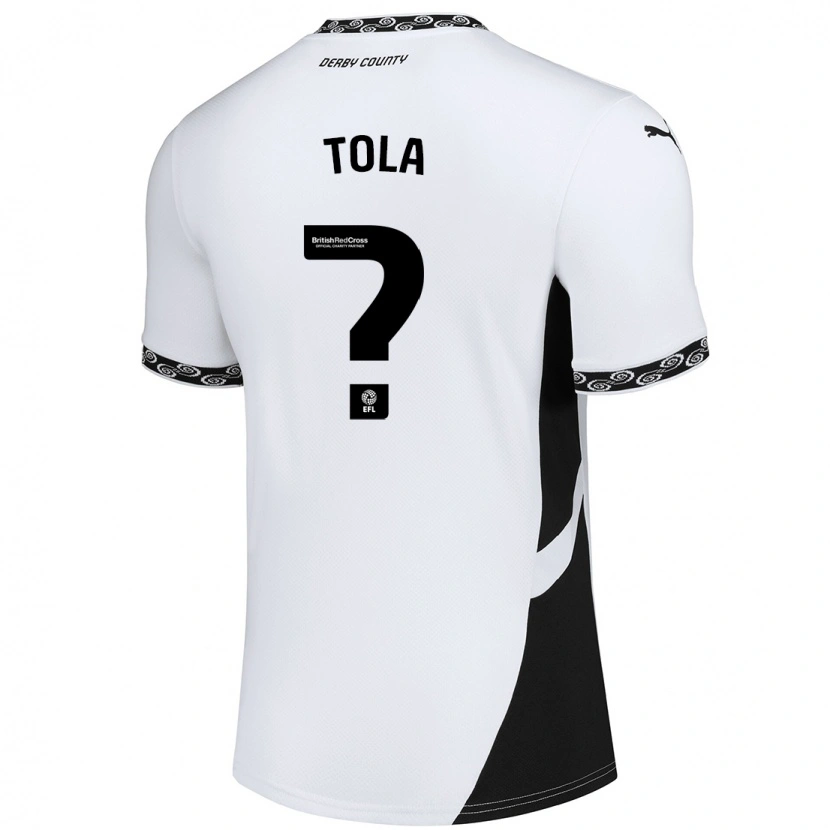 Danxen Niño Camiseta Marcel Tola #0 Blanco Negro 1ª Equipación 2024/25 La Camisa México