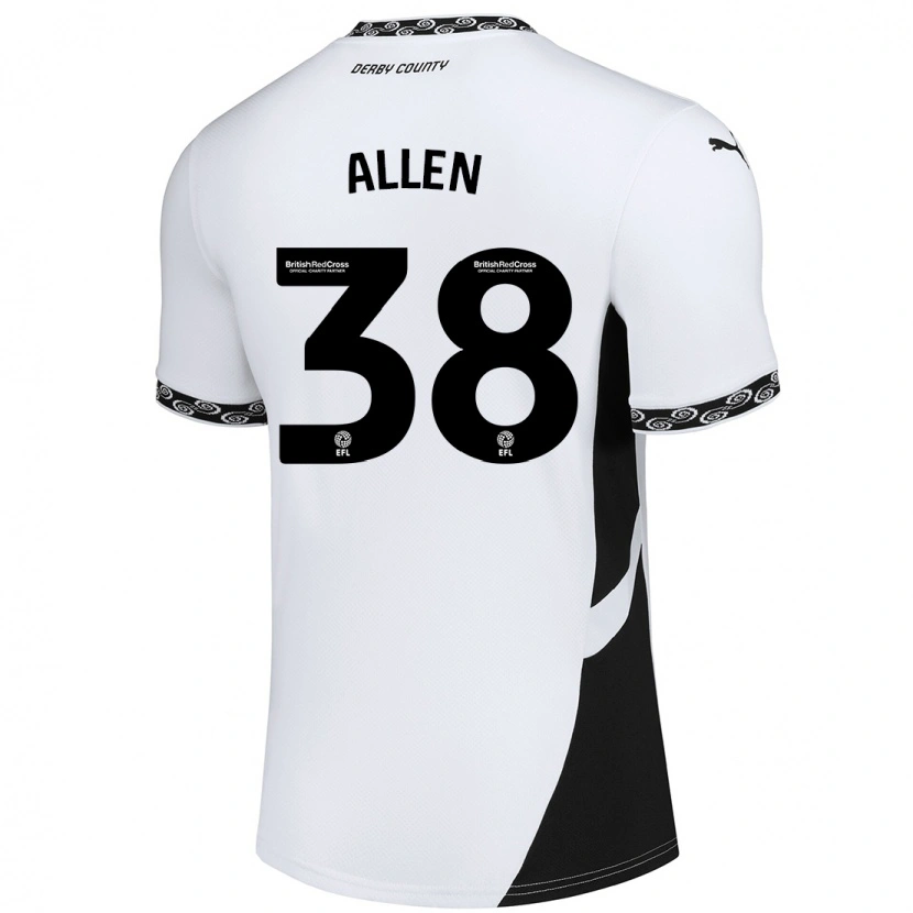 Danxen Niño Camiseta Cruz Allen #38 Blanco Negro 1ª Equipación 2024/25 La Camisa México
