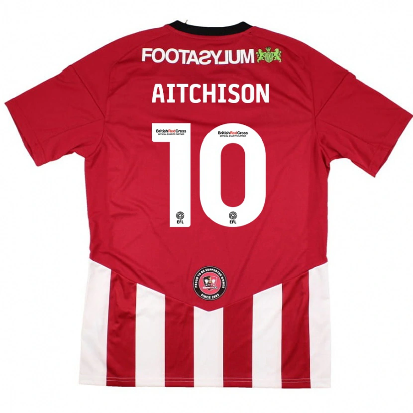 Danxen Niño Camiseta Jack Aitchison #10 Rojo Blanco 1ª Equipación 2024/25 La Camisa México