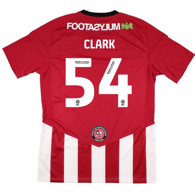 Danxen Niño Camiseta Max Clark #54 Rojo Blanco 1ª Equipación 2024/25 La Camisa México