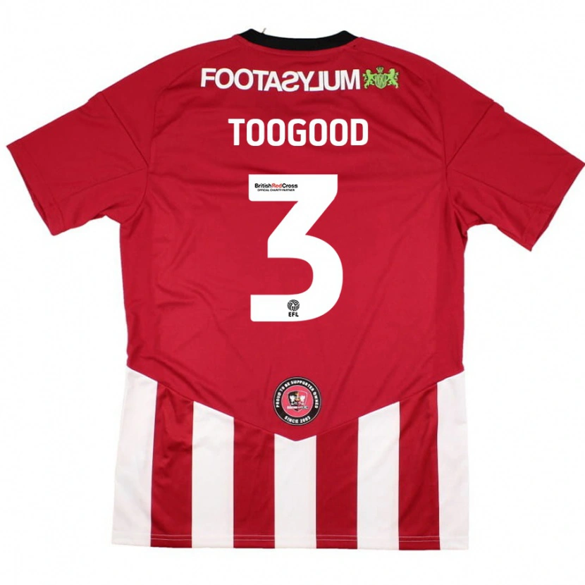 Danxen Niño Camiseta Emily Toogood #3 Rojo Blanco 1ª Equipación 2024/25 La Camisa México