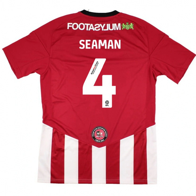 Danxen Niño Camiseta Jaydee Seaman #4 Rojo Blanco 1ª Equipación 2024/25 La Camisa México