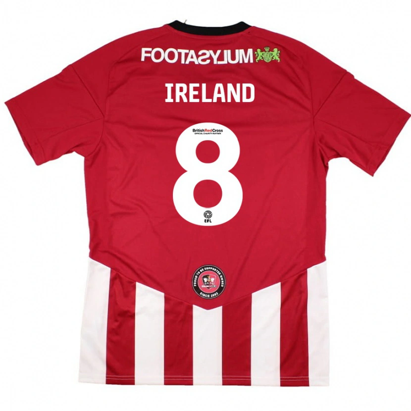 Danxen Niño Camiseta Beth Ireland #8 Rojo Blanco 1ª Equipación 2024/25 La Camisa México