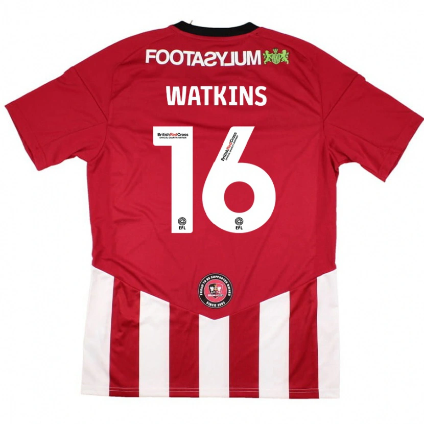 Danxen Niño Camiseta Zoe Watkins #16 Rojo Blanco 1ª Equipación 2024/25 La Camisa México