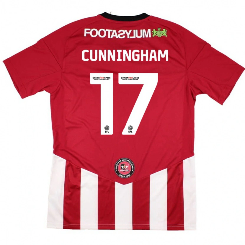 Danxen Niño Camiseta Zoe Cunningham #17 Rojo Blanco 1ª Equipación 2024/25 La Camisa México