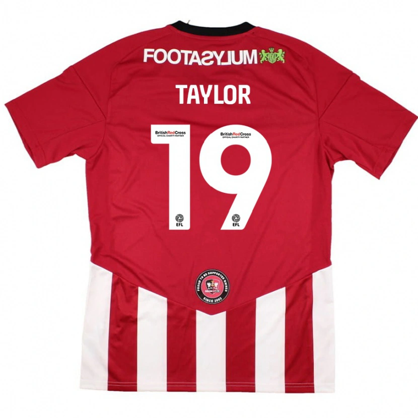 Danxen Niño Camiseta Mollie Taylor #19 Rojo Blanco 1ª Equipación 2024/25 La Camisa México