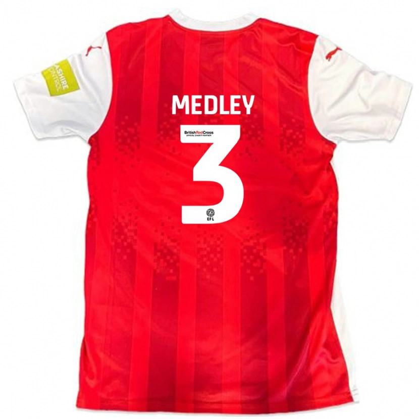 Danxen Niño Camiseta Zech Medley #3 Rojo Blanco 1ª Equipación 2024/25 La Camisa México