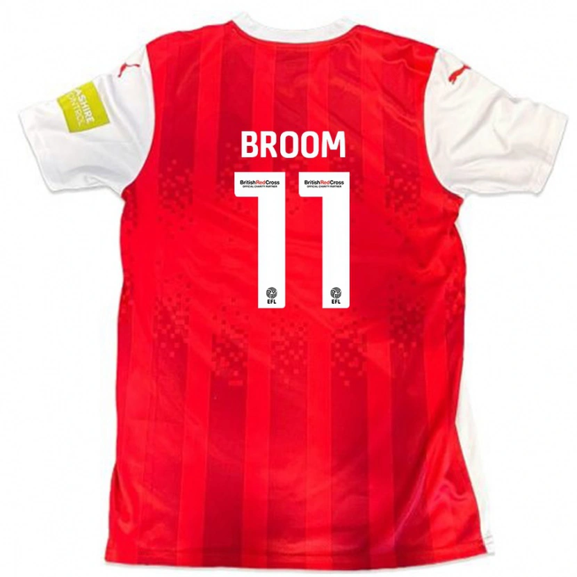 Danxen Niño Camiseta Ryan Broom #11 Rojo Blanco 1ª Equipación 2024/25 La Camisa México