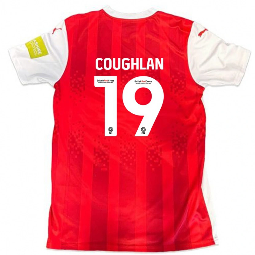 Danxen Niño Camiseta Ronan Coughlan #19 Rojo Blanco 1ª Equipación 2024/25 La Camisa México