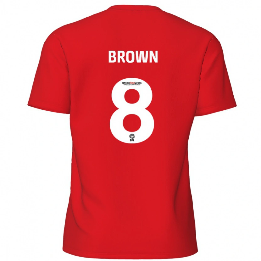 Danxen Niño Camiseta Jordan Brown #8 Rojo 1ª Equipación 2024/25 La Camisa México