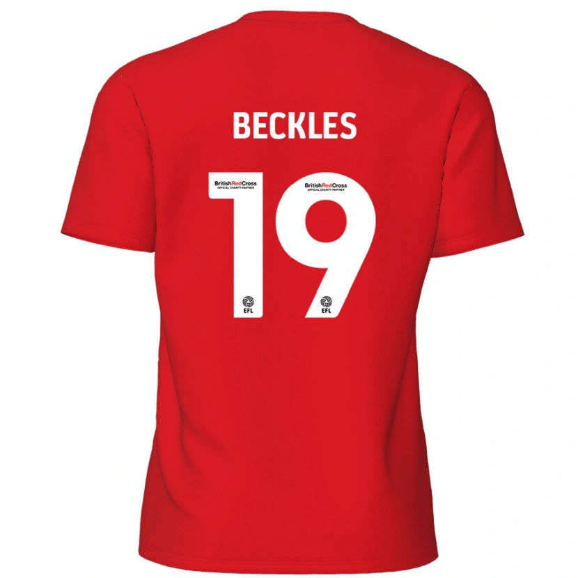 Danxen Niño Camiseta Omar Beckles #19 Rojo 1ª Equipación 2024/25 La Camisa México