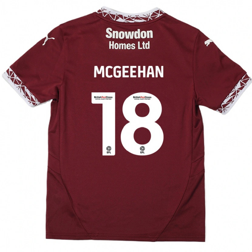 Danxen Niño Camiseta Cameron Mcgeehan #18 Borgoña 1ª Equipación 2024/25 La Camisa México