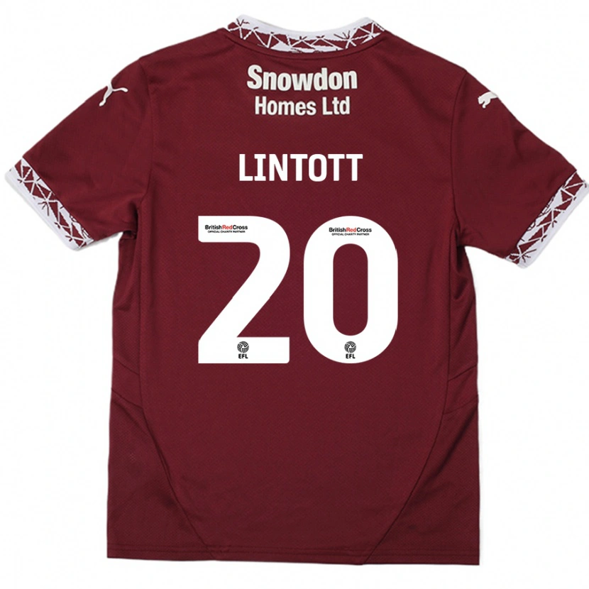 Danxen Niño Camiseta Harvey Lintott #20 Borgoña 1ª Equipación 2024/25 La Camisa México