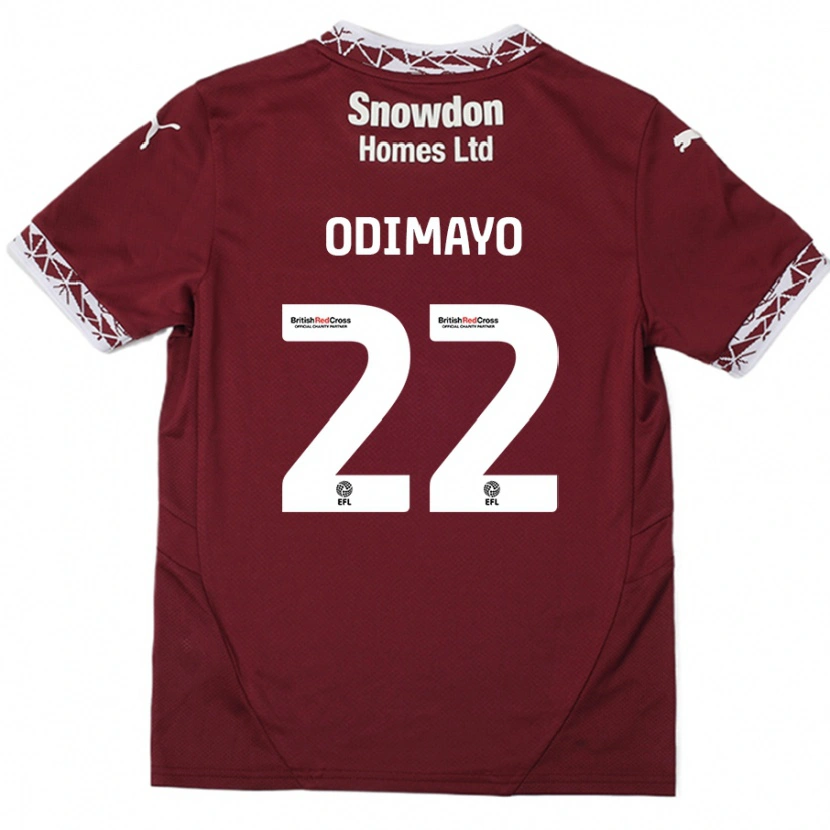 Danxen Niño Camiseta Akin Odimayo #22 Borgoña 1ª Equipación 2024/25 La Camisa México