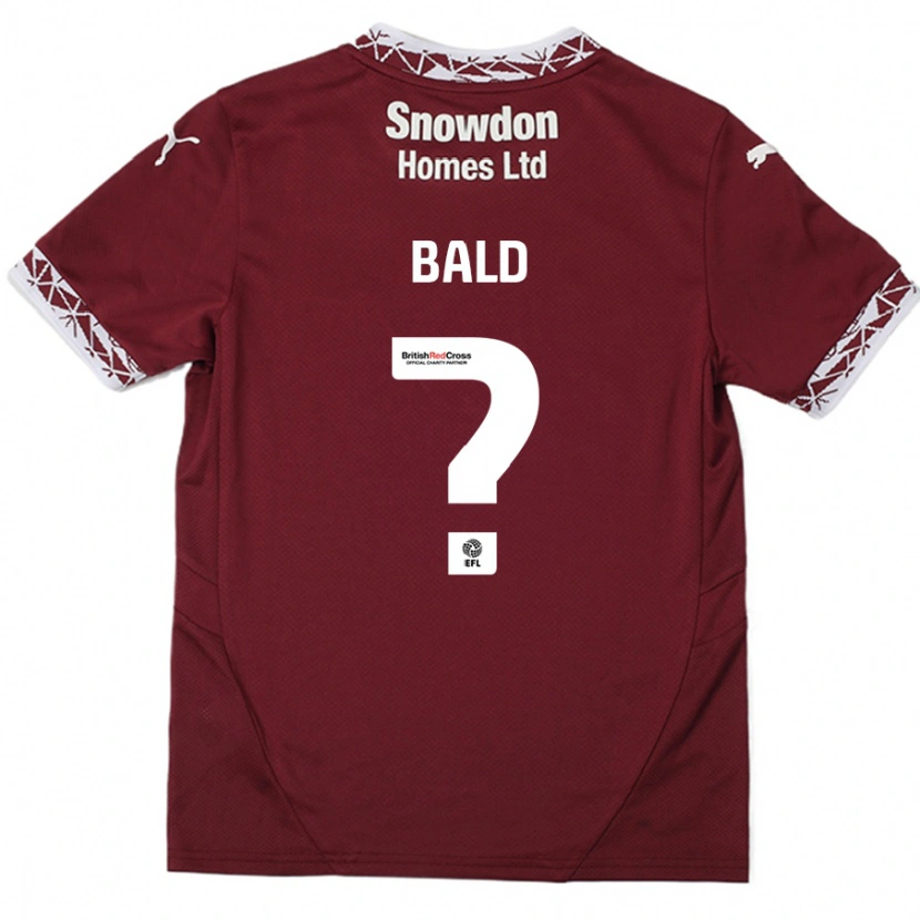 Danxen Niño Camiseta Marcus Bald #0 Borgoña 1ª Equipación 2024/25 La Camisa México