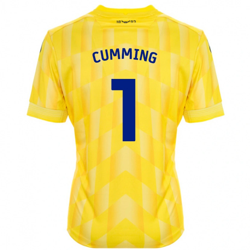Danxen Niño Camiseta Jamie Cumming #1 Amarillo 1ª Equipación 2024/25 La Camisa México