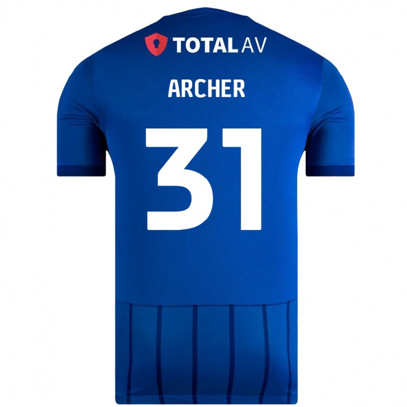Danxen Niño Camiseta Jordan Archer #31 Azul 1ª Equipación 2024/25 La Camisa México