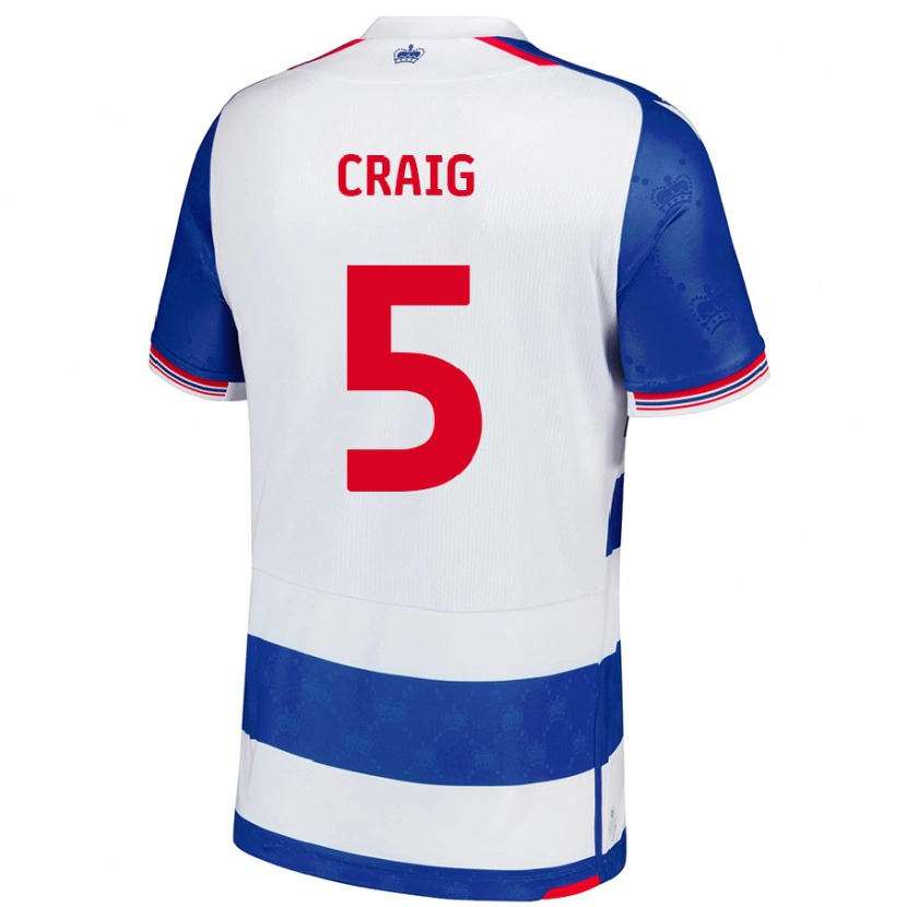 Danxen Niño Camiseta Michael Craig #5 Azul Blanco 1ª Equipación 2024/25 La Camisa México