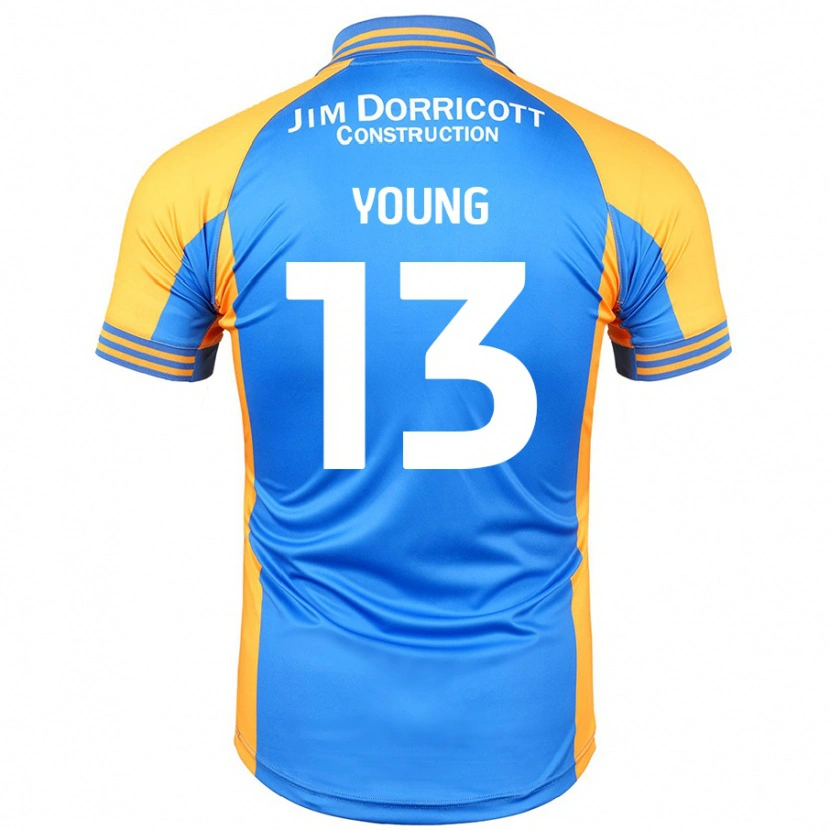 Danxen Niño Camiseta Joe Young #13 Azul Ámbar 1ª Equipación 2024/25 La Camisa México