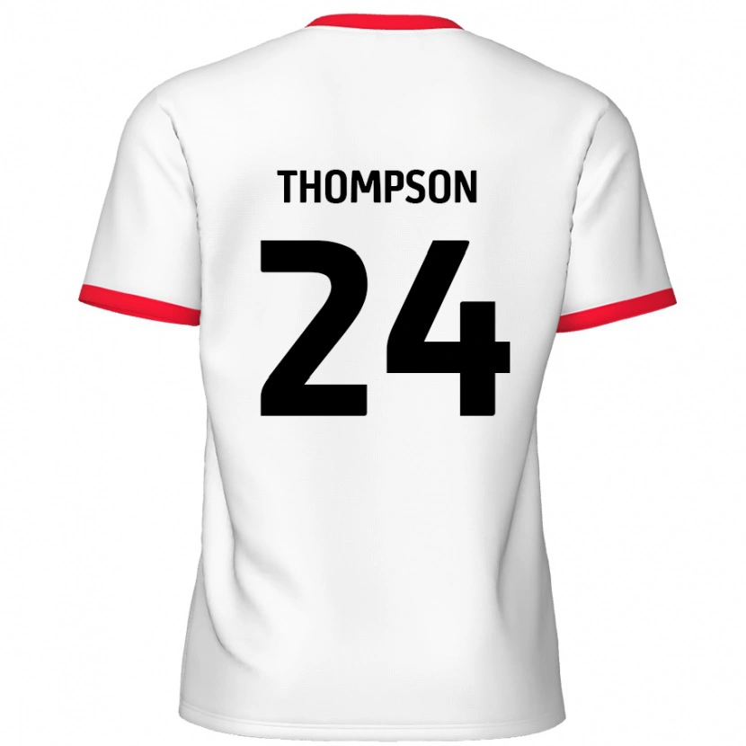 Danxen Niño Camiseta Ben Thompson #24 Blanco Rojo 1ª Equipación 2024/25 La Camisa México