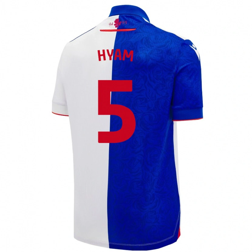 Danxen Niño Camiseta Dominic Hyam #5 Azul Cielo Blanco 1ª Equipación 2024/25 La Camisa México