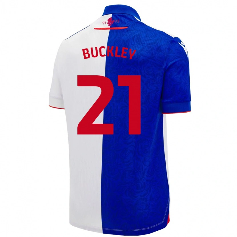 Danxen Niño Camiseta John Buckley #21 Azul Cielo Blanco 1ª Equipación 2024/25 La Camisa México