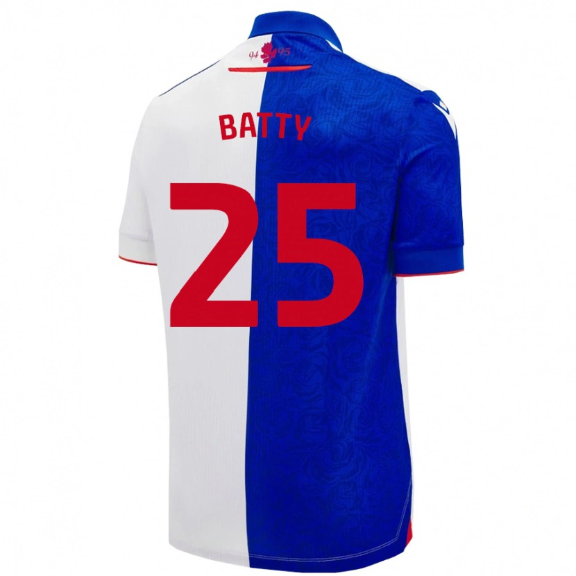 Danxen Niño Camiseta Jake Batty #25 Azul Cielo Blanco 1ª Equipación 2024/25 La Camisa México