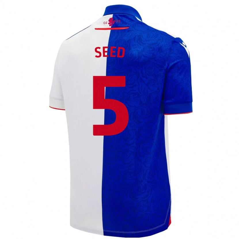 Danxen Niño Camiseta Helen Seed #5 Azul Cielo Blanco 1ª Equipación 2024/25 La Camisa México