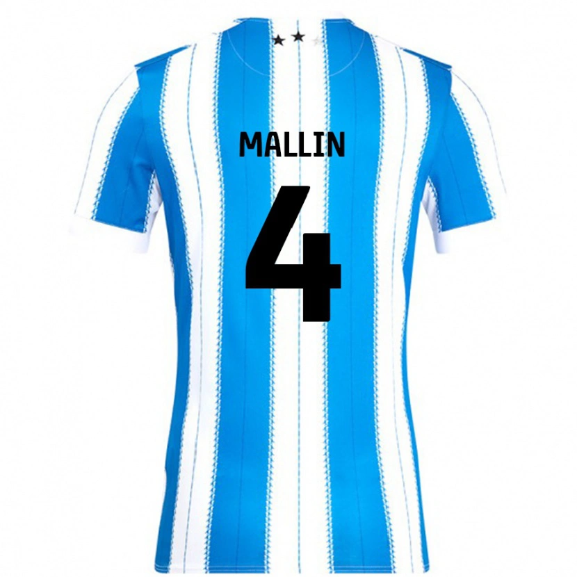 Danxen Niño Camiseta Kate Mallin #4 Azul Blanco 1ª Equipación 2024/25 La Camisa México