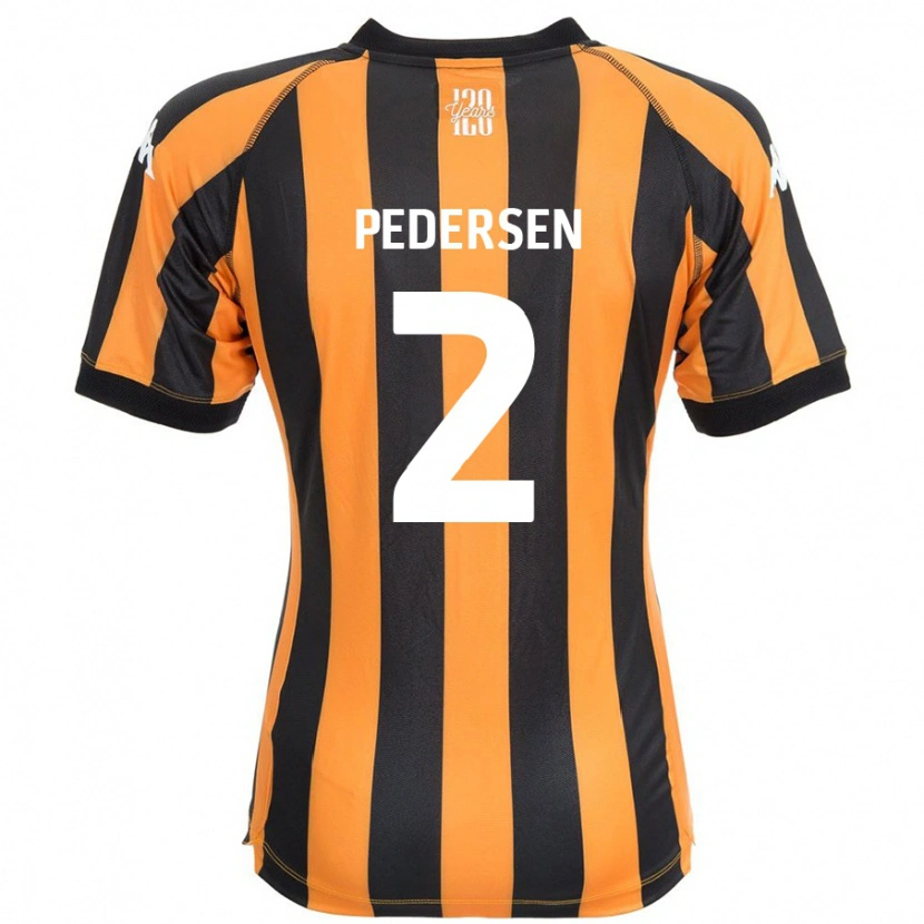Danxen Niño Camiseta Eden Pedersen #2 Negro Ámbar 1ª Equipación 2024/25 La Camisa México