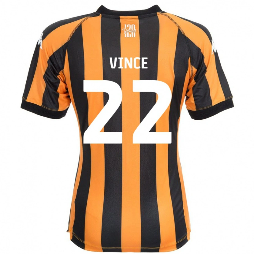 Danxen Niño Camiseta Anna Vince #22 Negro Ámbar 1ª Equipación 2024/25 La Camisa México