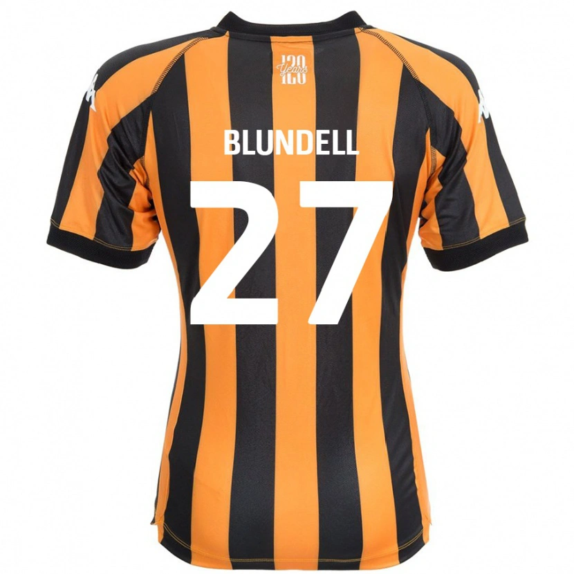 Danxen Niño Camiseta Maddie Blundell #27 Negro Ámbar 1ª Equipación 2024/25 La Camisa México