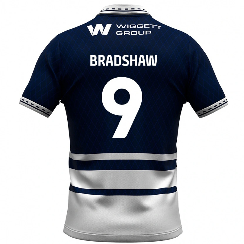 Danxen Niño Camiseta Tom Bradshaw #9 Azul Marino Blanco 1ª Equipación 2024/25 La Camisa México