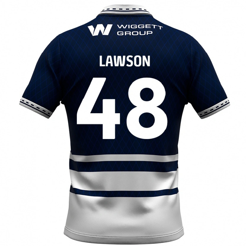 Danxen Niño Camiseta Sha'mar Lawson #48 Azul Marino Blanco 1ª Equipación 2024/25 La Camisa México