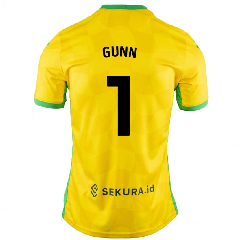 Danxen Niño Camiseta Angus Gunn #1 Amarillo Verde 1ª Equipación 2024/25 La Camisa México