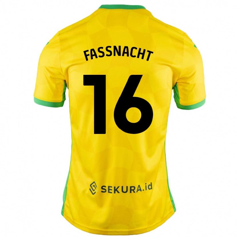 Danxen Niño Camiseta Christian Fassnacht #16 Amarillo Verde 1ª Equipación 2024/25 La Camisa México