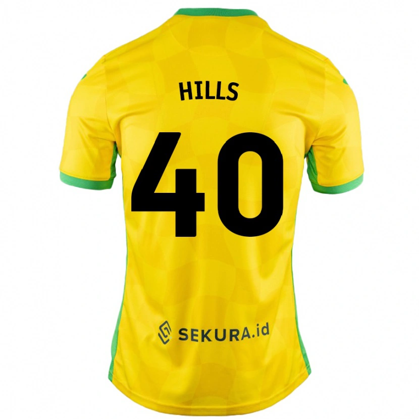Danxen Niño Camiseta Brad Hills #40 Amarillo Verde 1ª Equipación 2024/25 La Camisa México