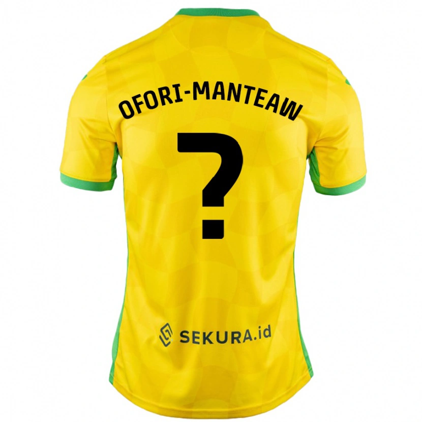 Danxen Niño Camiseta Lloyd Ofori-Manteaw #0 Amarillo Verde 1ª Equipación 2024/25 La Camisa México