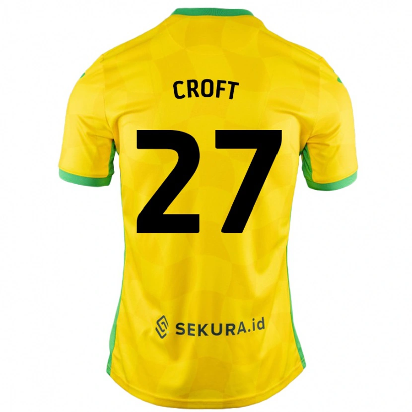 Danxen Niño Camiseta Mary Croft #27 Amarillo Verde 1ª Equipación 2024/25 La Camisa México